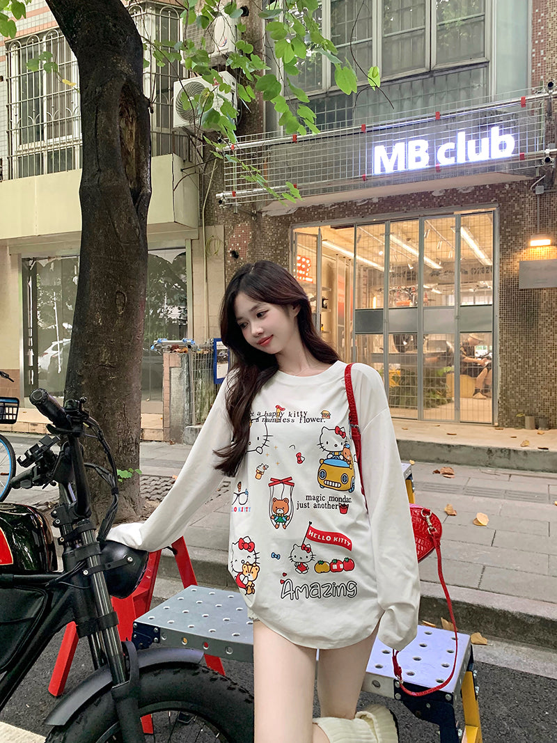 【tops】カートゥーン長袖TシャツG23634