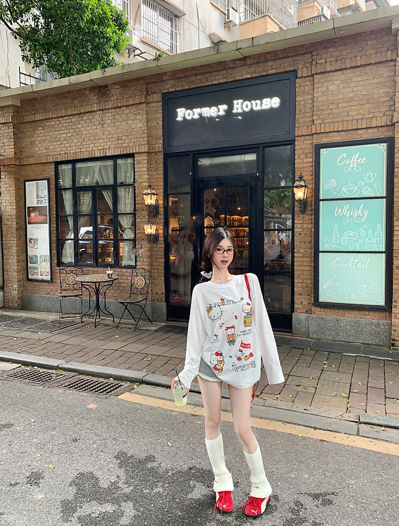 【tops】カートゥーン長袖TシャツG23634