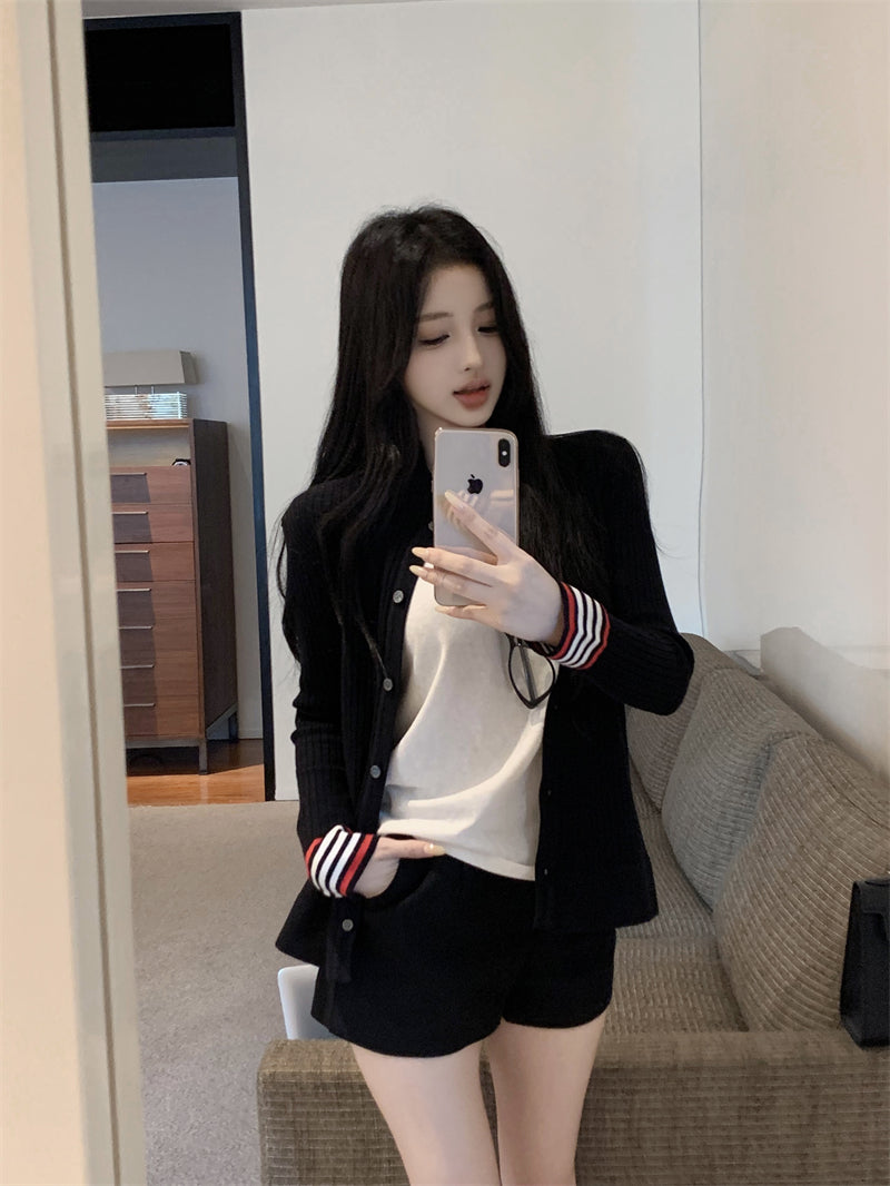 【outer】ラウンドネックニットカーディガンG23636