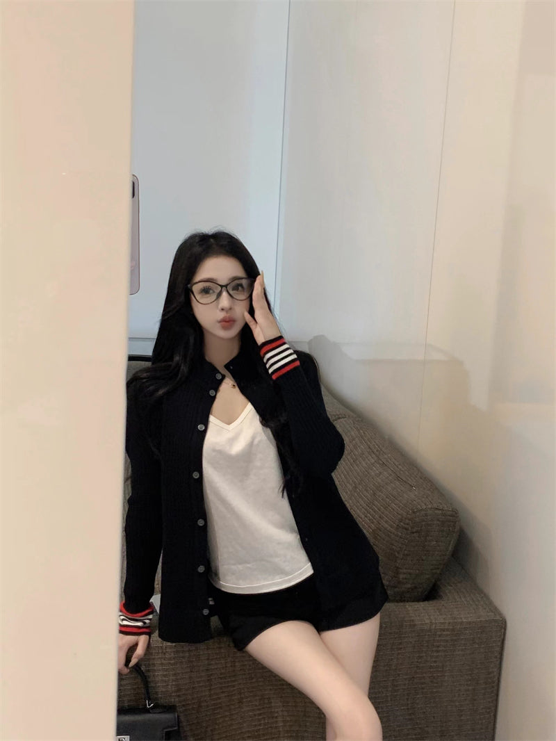 【outer】ラウンドネックニットカーディガンG23636