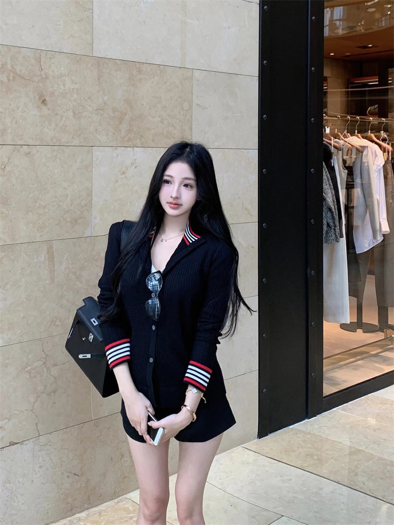 【outer】ラウンドネックニットカーディガンG23636