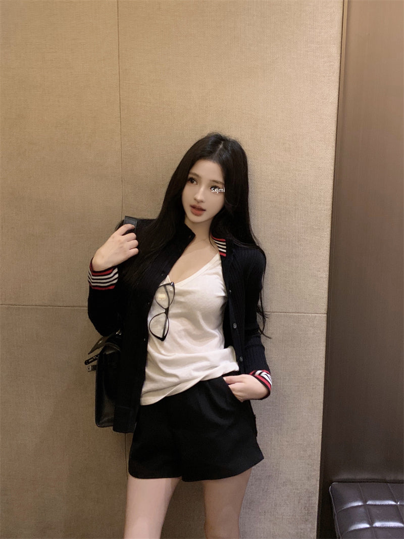 【outer】ラウンドネックニットカーディガンG23636