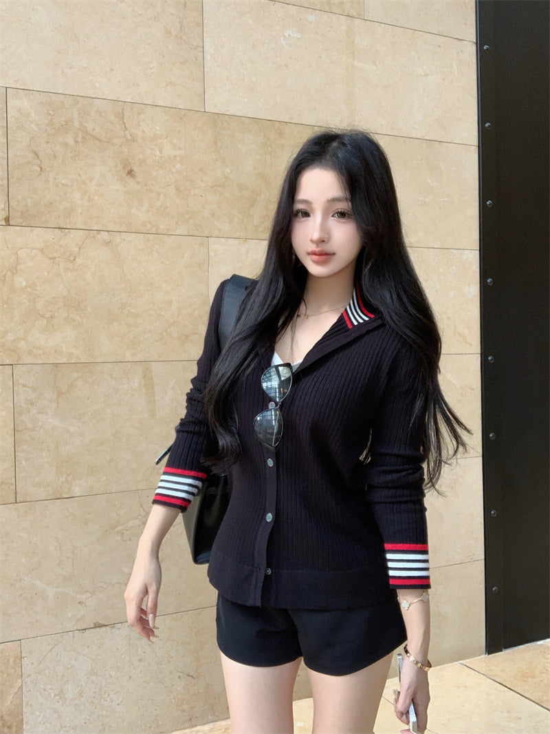 【outer】ラウンドネックニットカーディガンG23636