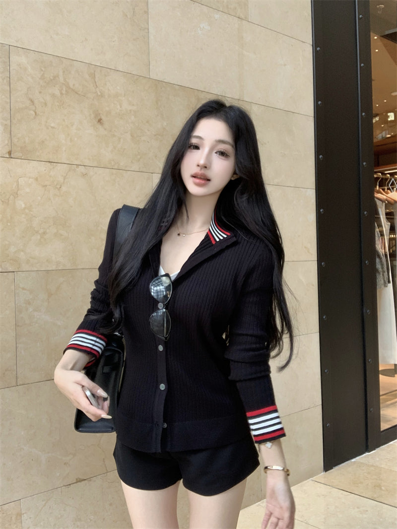 【outer】ラウンドネックニットカーディガンG23636