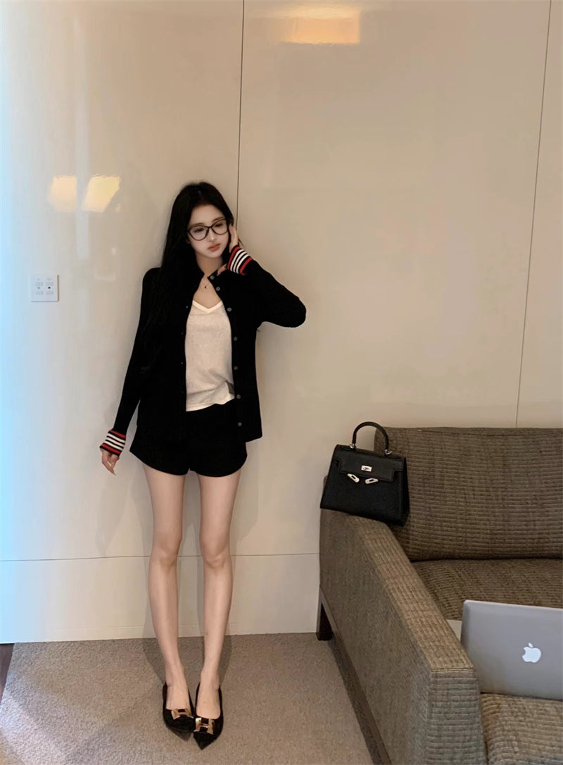 【outer】ラウンドネックニットカーディガンG23636