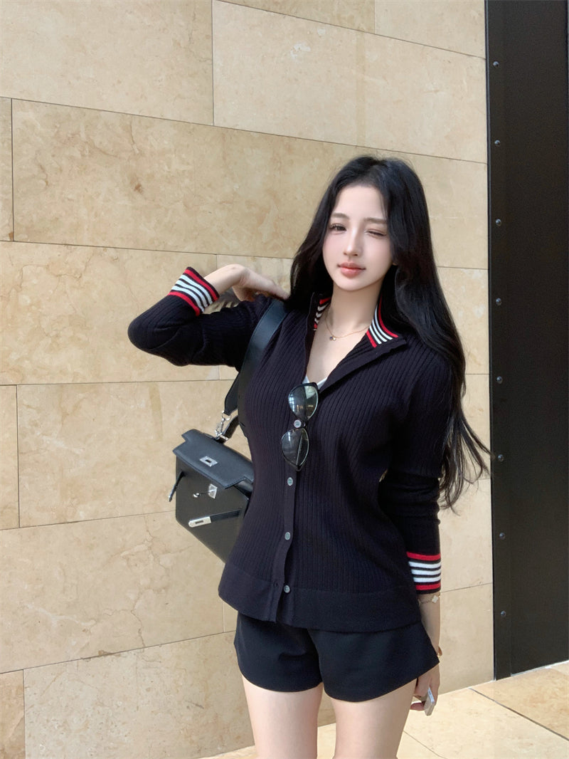 【outer】ラウンドネックニットカーディガンG23636