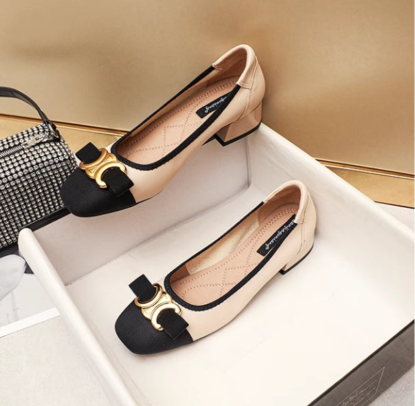 【shoes】履きやすいミドルヒールパンプスG23645