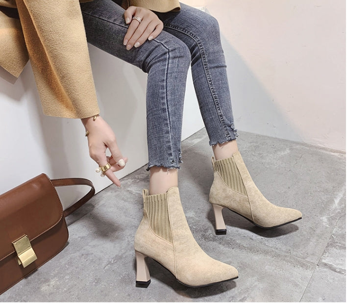 【shoes】春秋ピンヒールブーツG23647