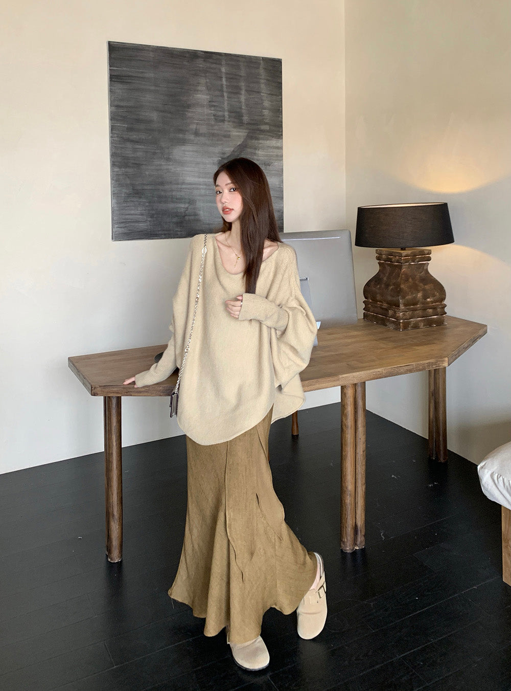 【tops】ゆったりニットセーターG23657