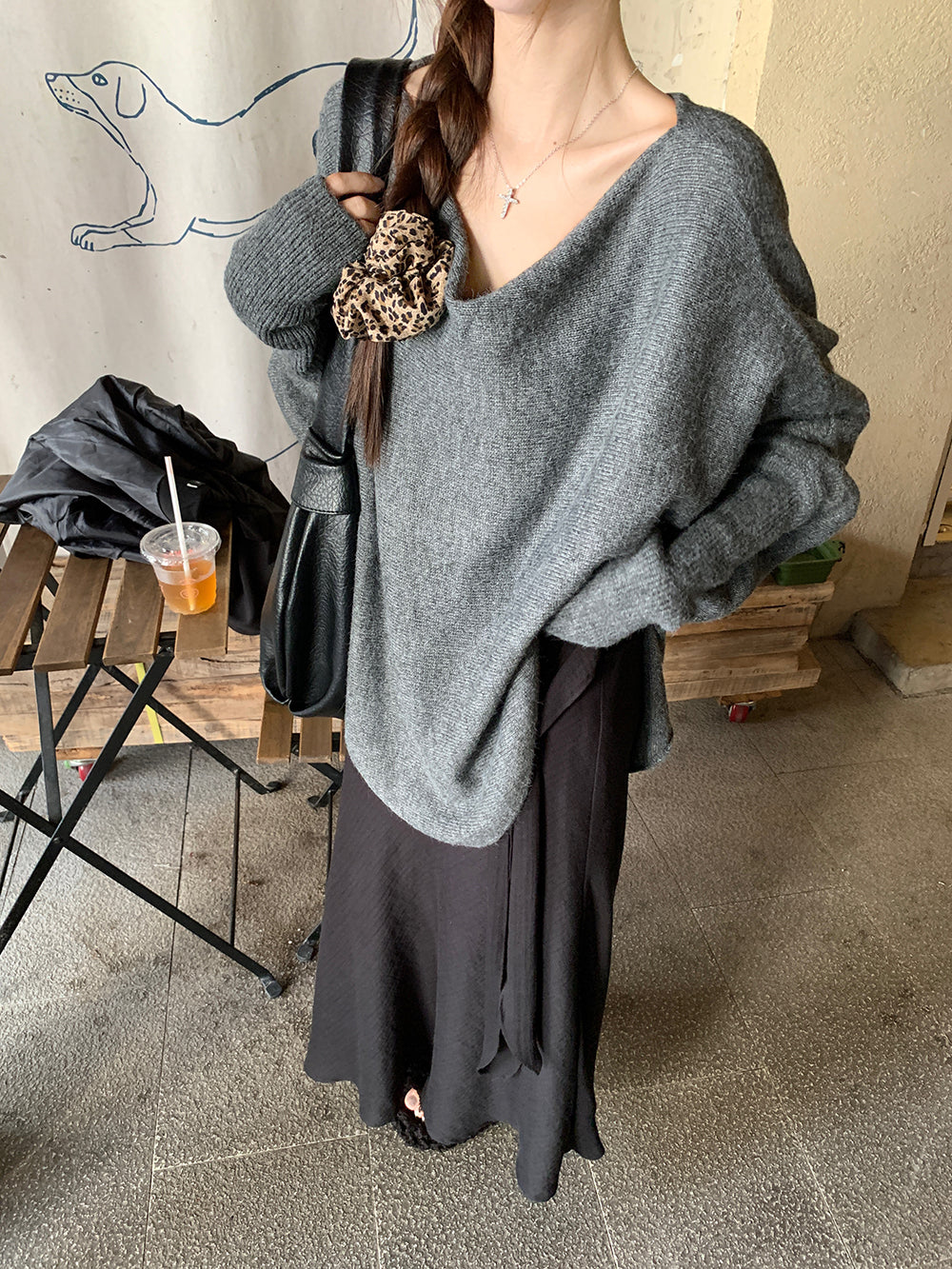 【tops】ゆったりニットセーターG23657