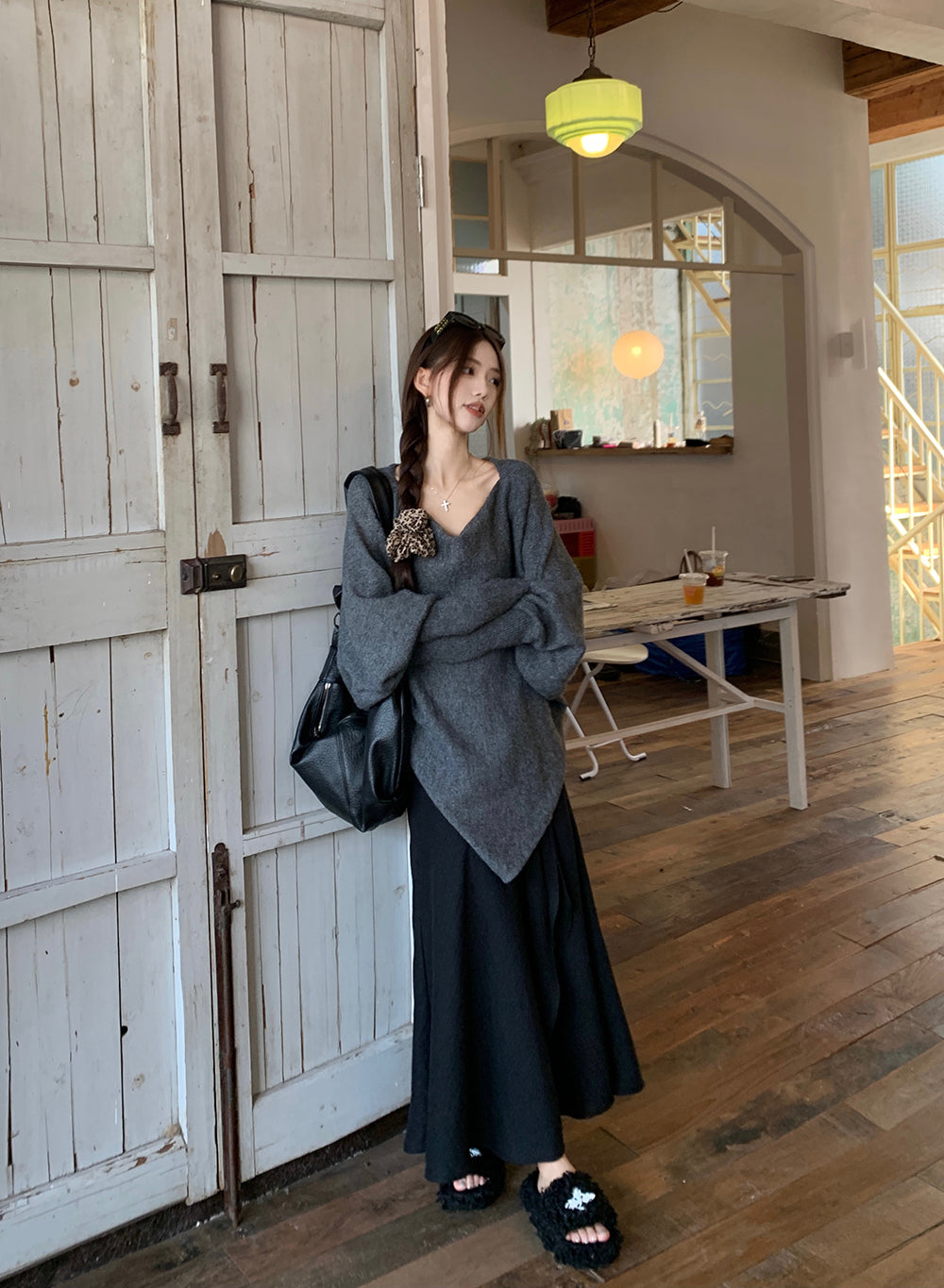 【tops】ゆったりニットセーターG23657