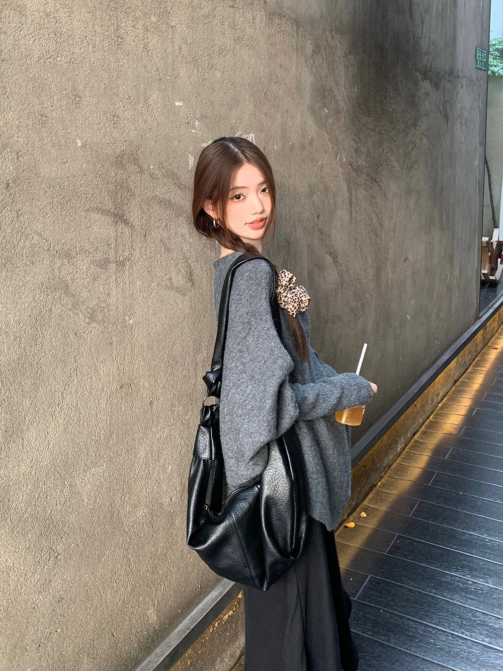 【tops】ゆったりニットセーターG23657