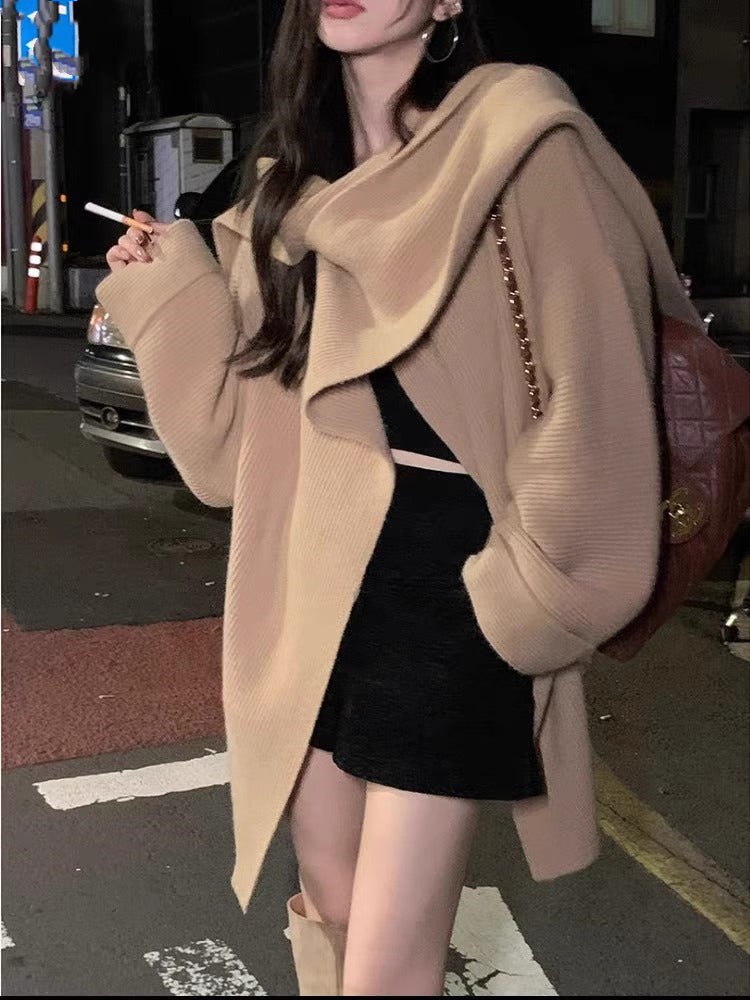 【tops】ゆったりニットケープセーターG23659