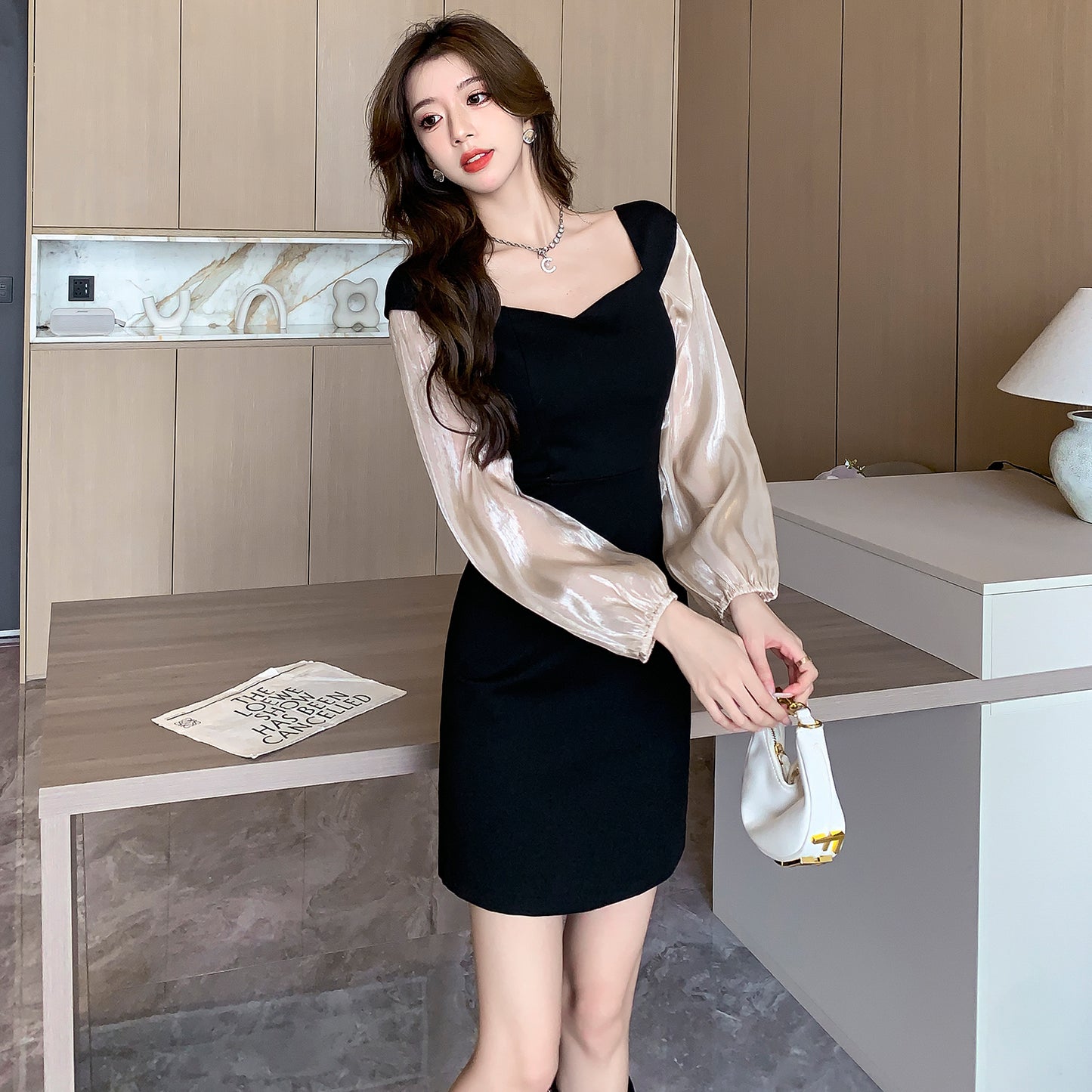 【dress】体型カバーデートワンピースG23660