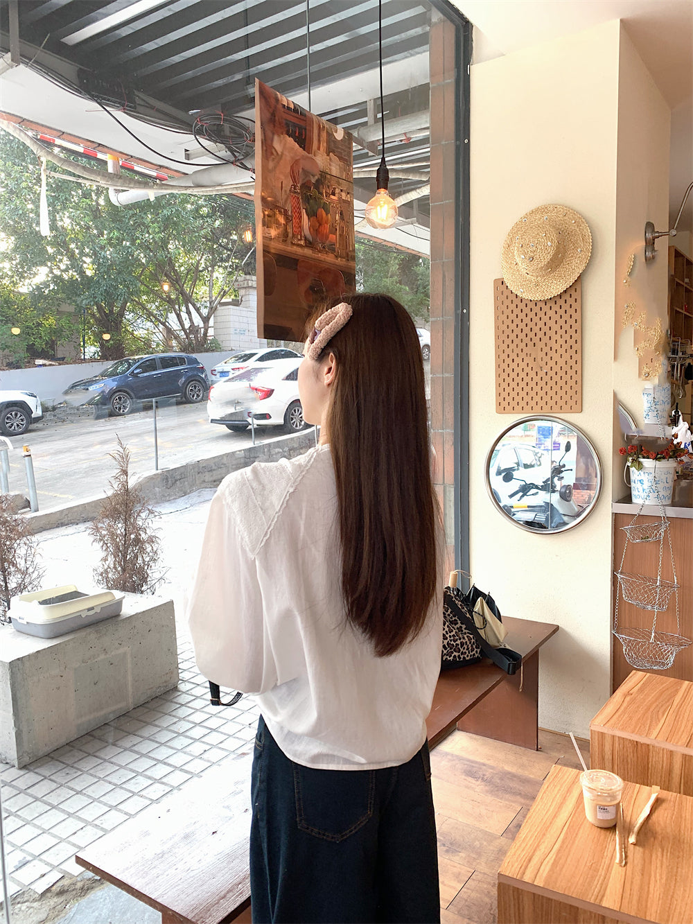 【tops】レース長袖ブラウスG23664