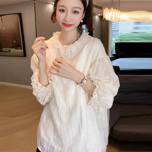 【tops】レースブラウスG23675