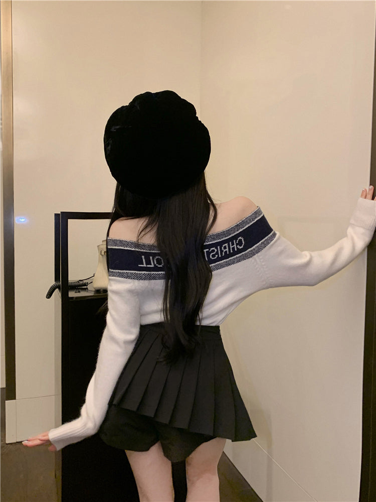 【tops】リボンニットセータG23678