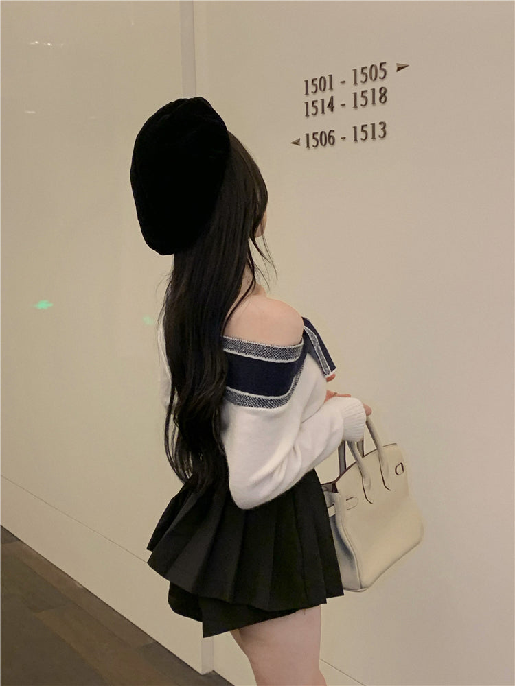 【tops】リボンニットセータG23678