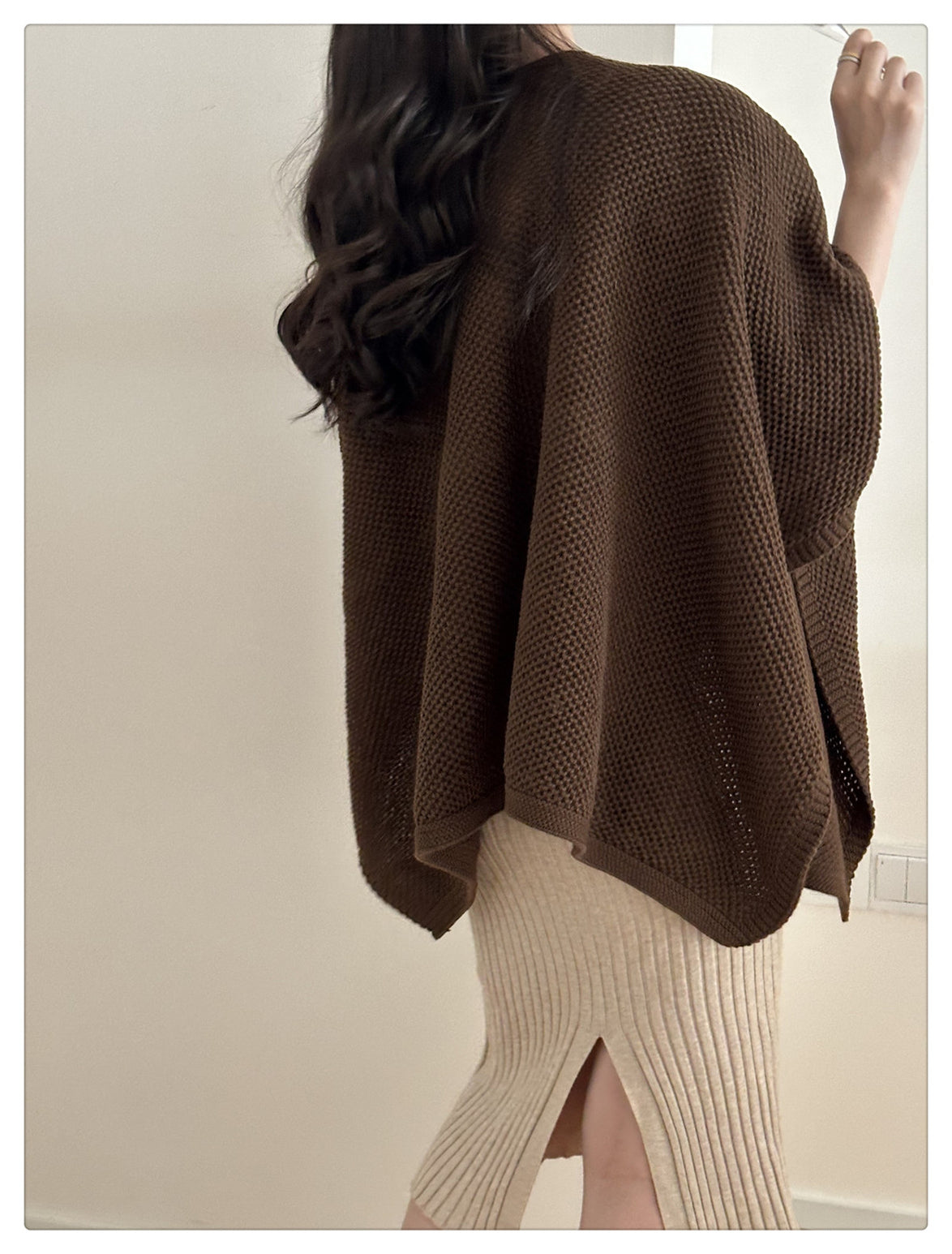 【tops】ゆったりニットケープG23687