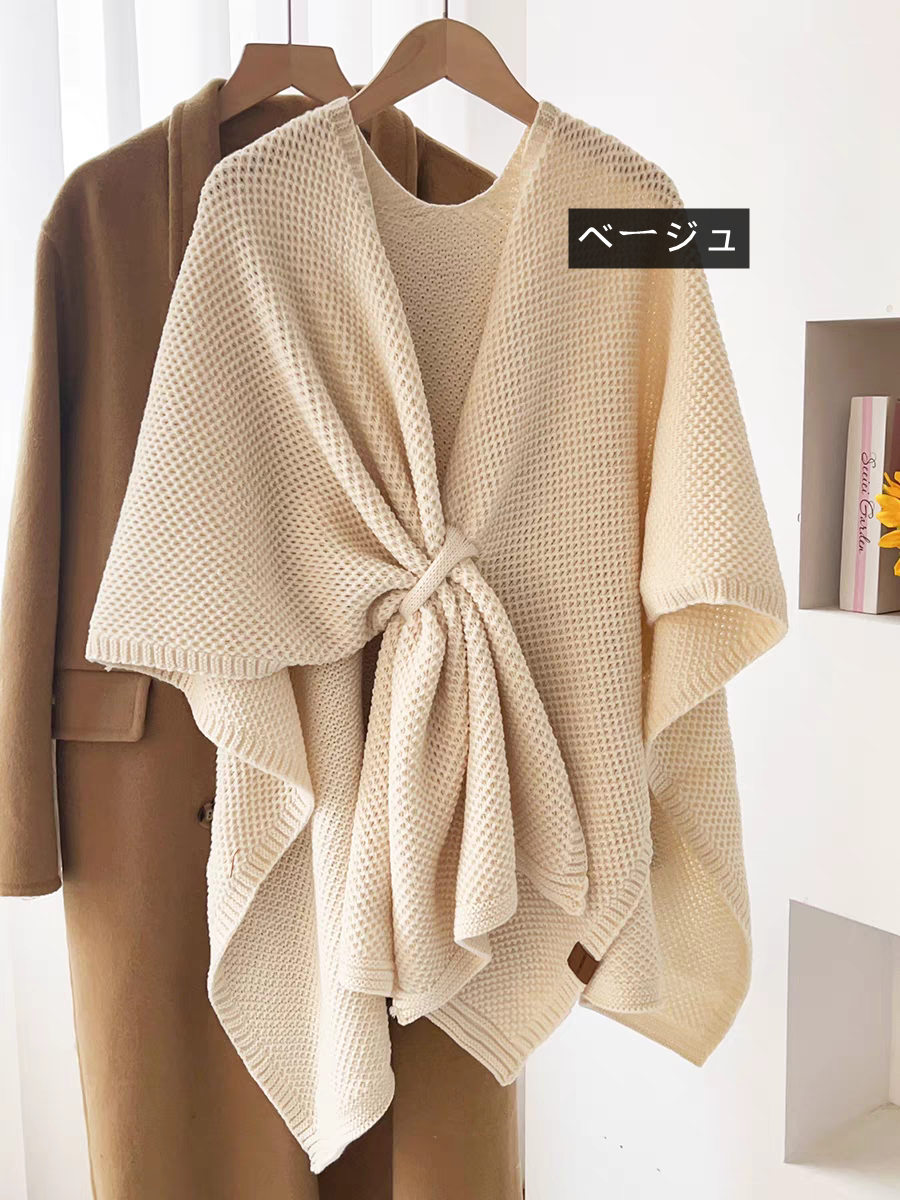 【tops】ゆったりニットケープG23687