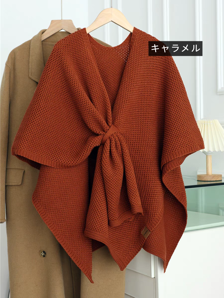 【tops】ゆったりニットケープG23687