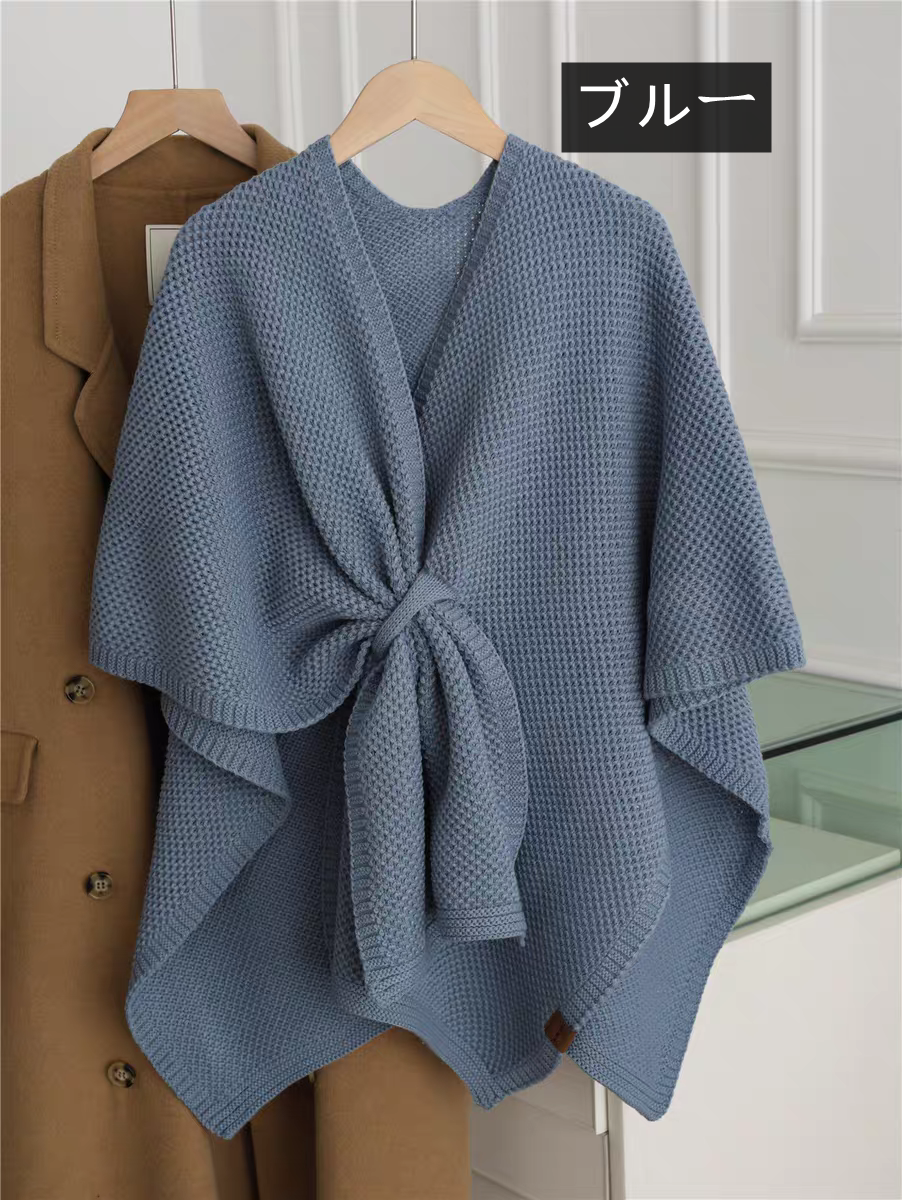【tops】ゆったりニットケープG23687