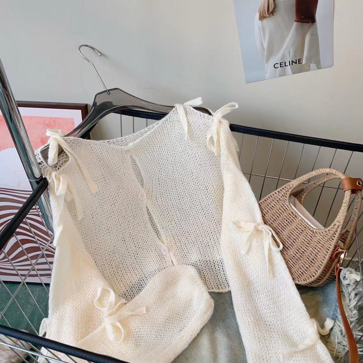 【tops】ゆったりリボンニットセータG23694