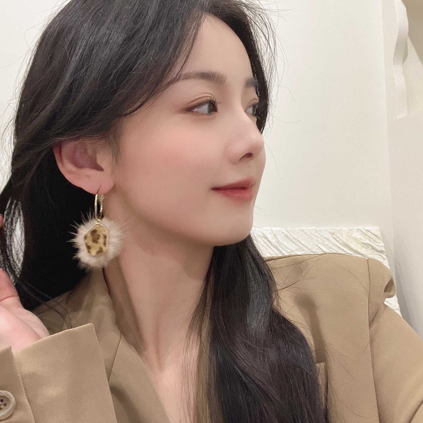 【小物】ファーイヤリングアクセサリーG23698