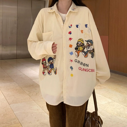 【tops】春秋コールテン長袖シャツG23709