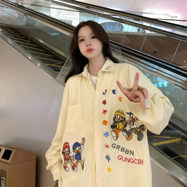 【tops】春秋コールテン長袖シャツG23709