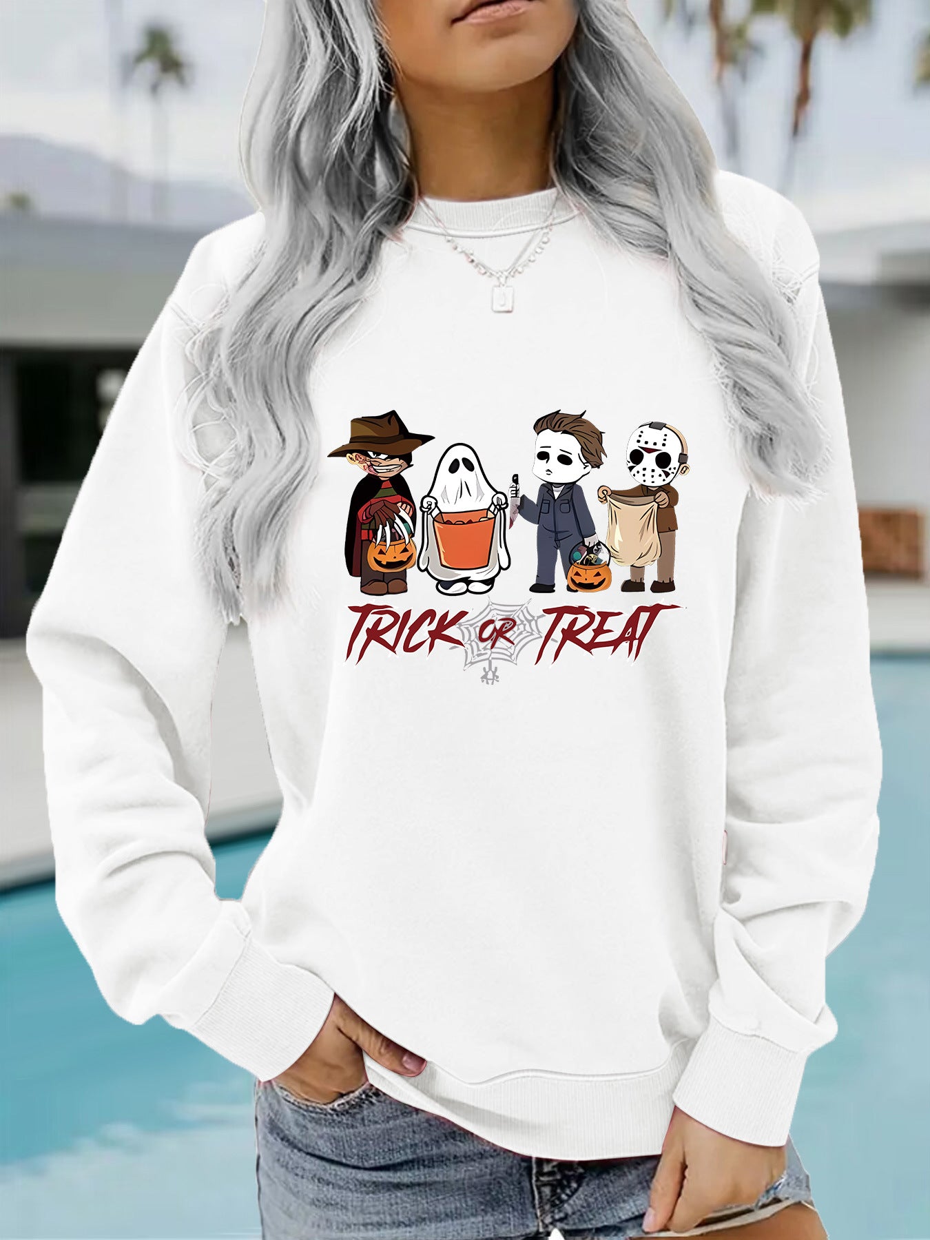 【tops】ラウンドネック長袖パーカーG23712