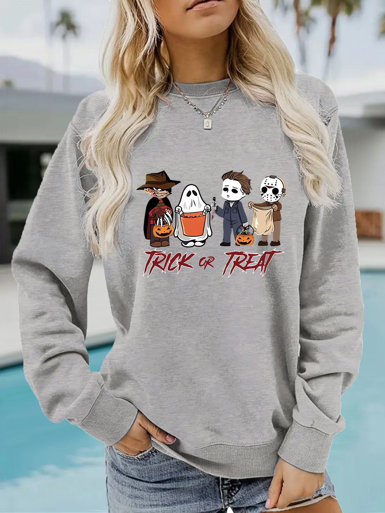 【tops】ラウンドネック長袖パーカーG23712