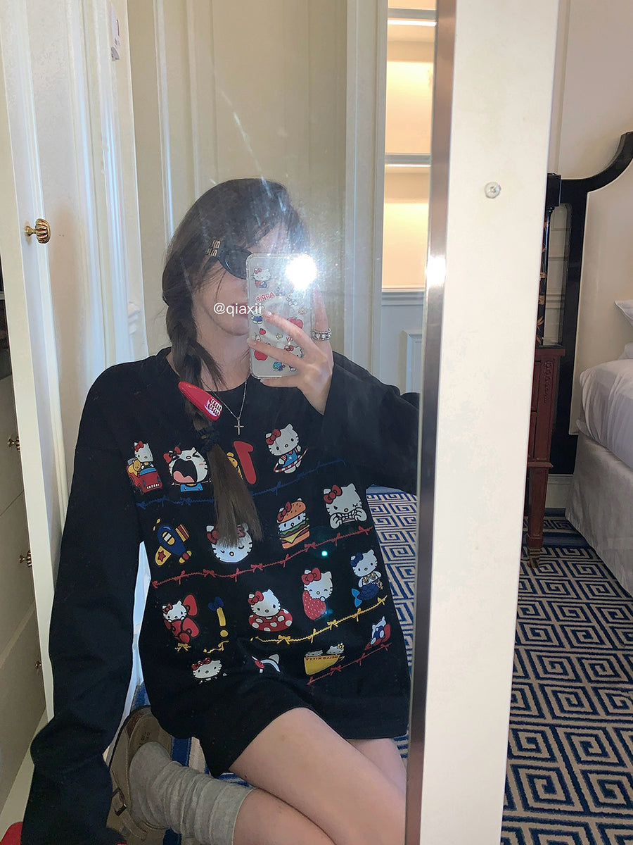 【tops】カートゥーン長袖TシャツG23719