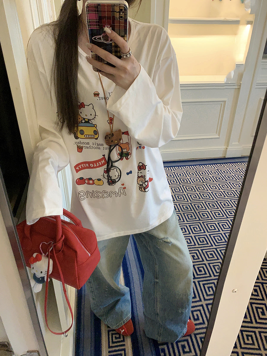 【tops】カートゥーン長袖TシャツG23719