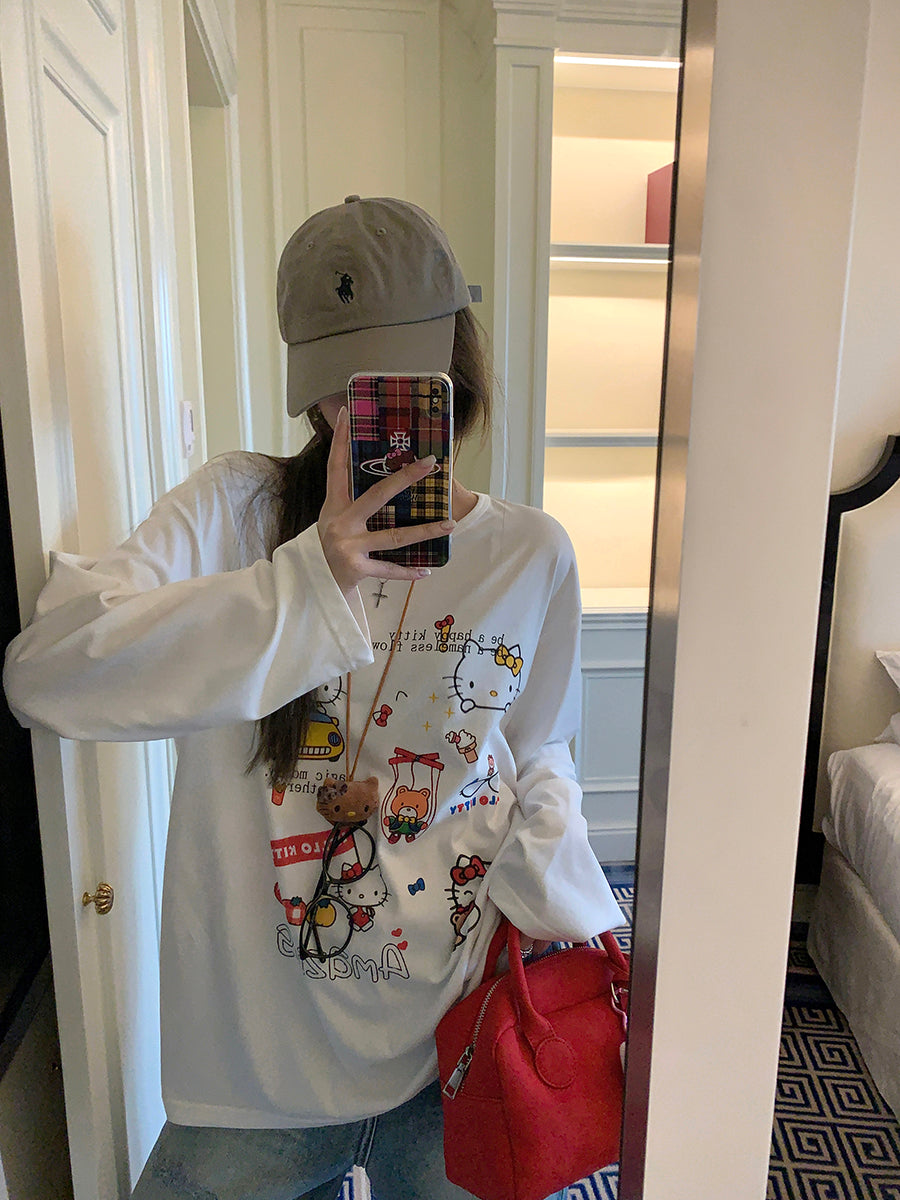 【tops】カートゥーン長袖TシャツG23719