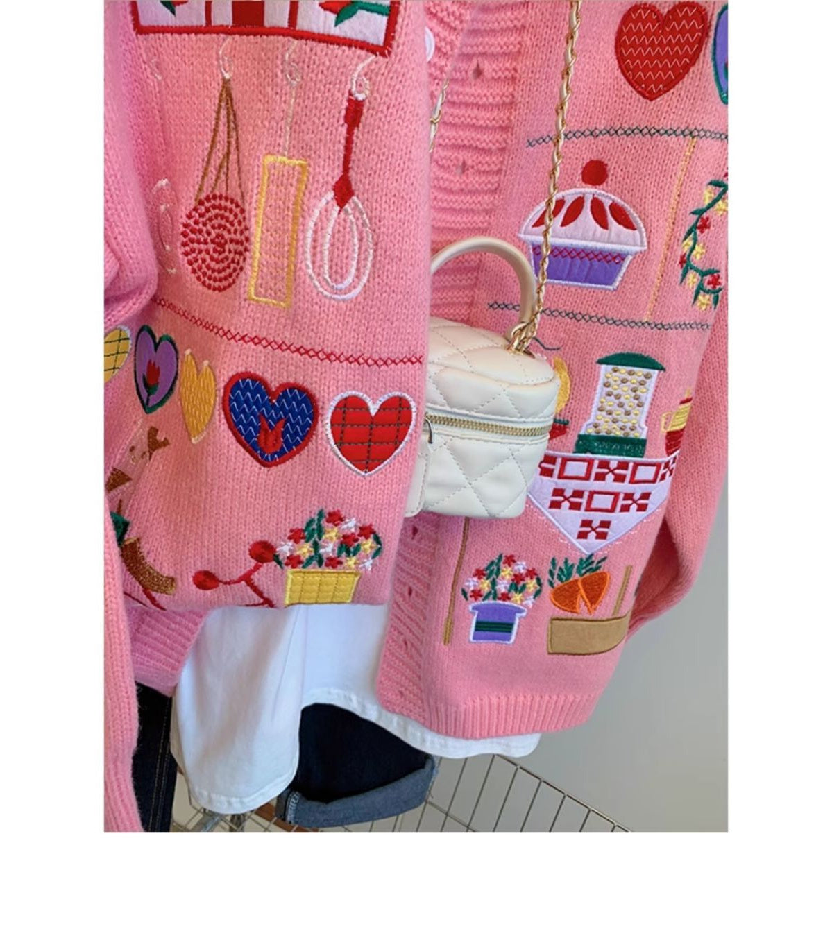 【outer】ラウンドネックニットカーディガンG23738