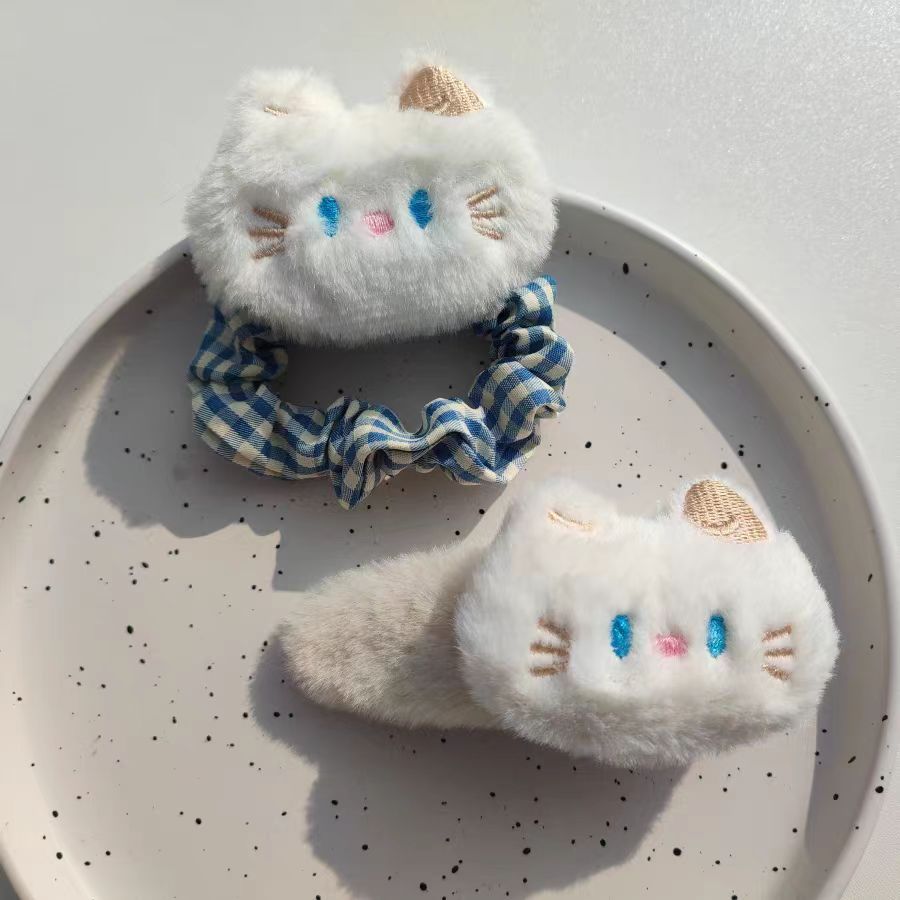 【小物】シュシュヘアゴム+ヘアクリップ3点セットG23755