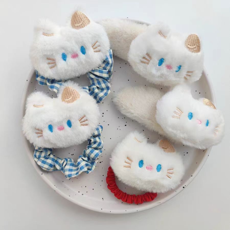 【小物】シュシュヘアゴム+ヘアクリップ3点セットG23755