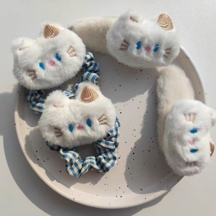 【小物】シュシュヘアゴム+ヘアクリップ3点セットG23755