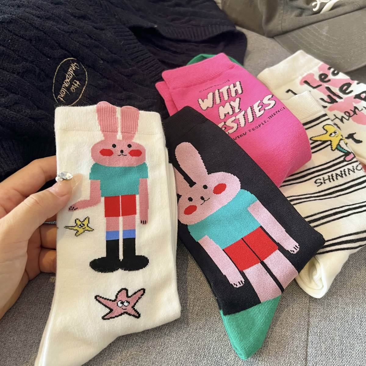 【ホーム・生活】5点セットキュート靴下G23763