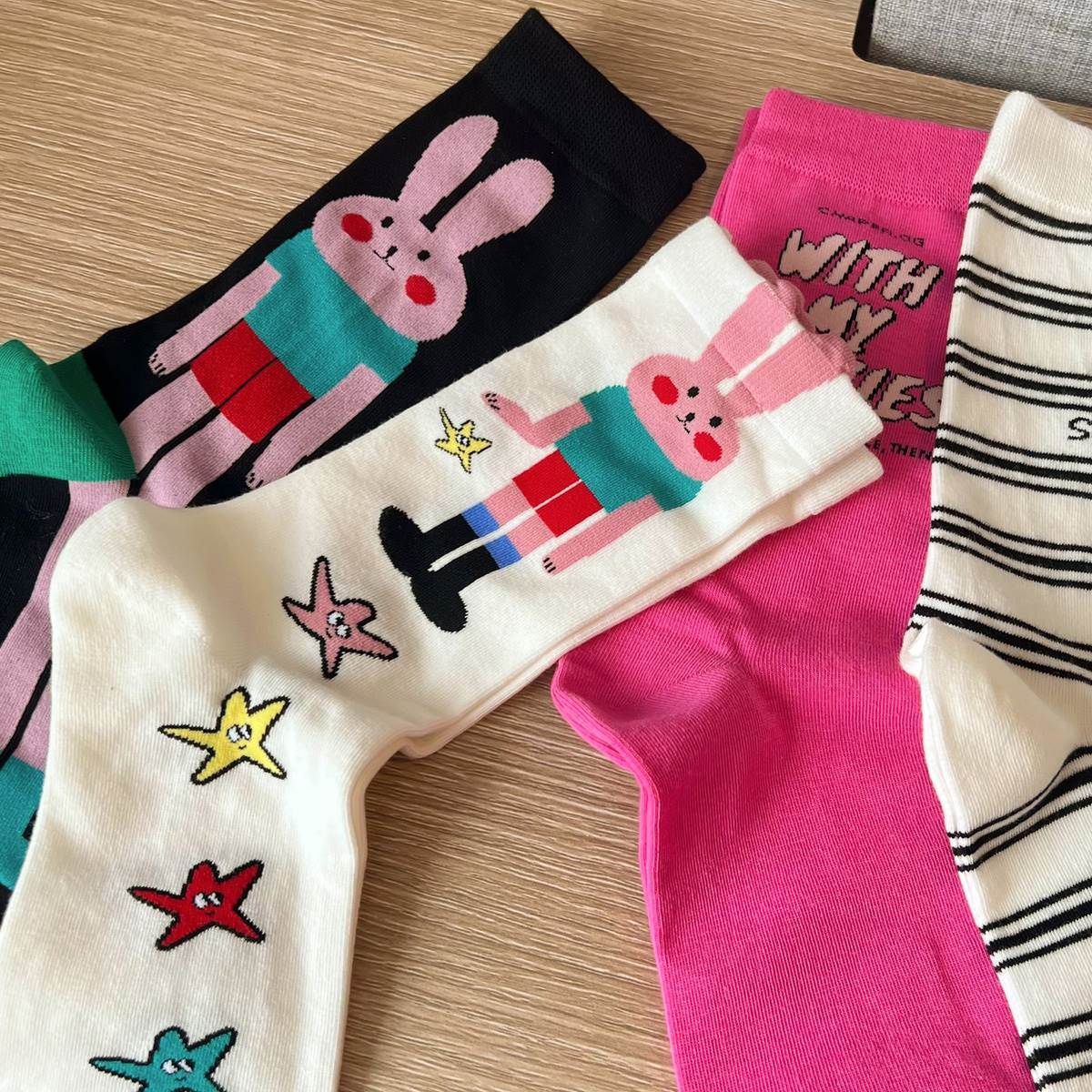 【ホーム・生活】5点セットキュート靴下G23763