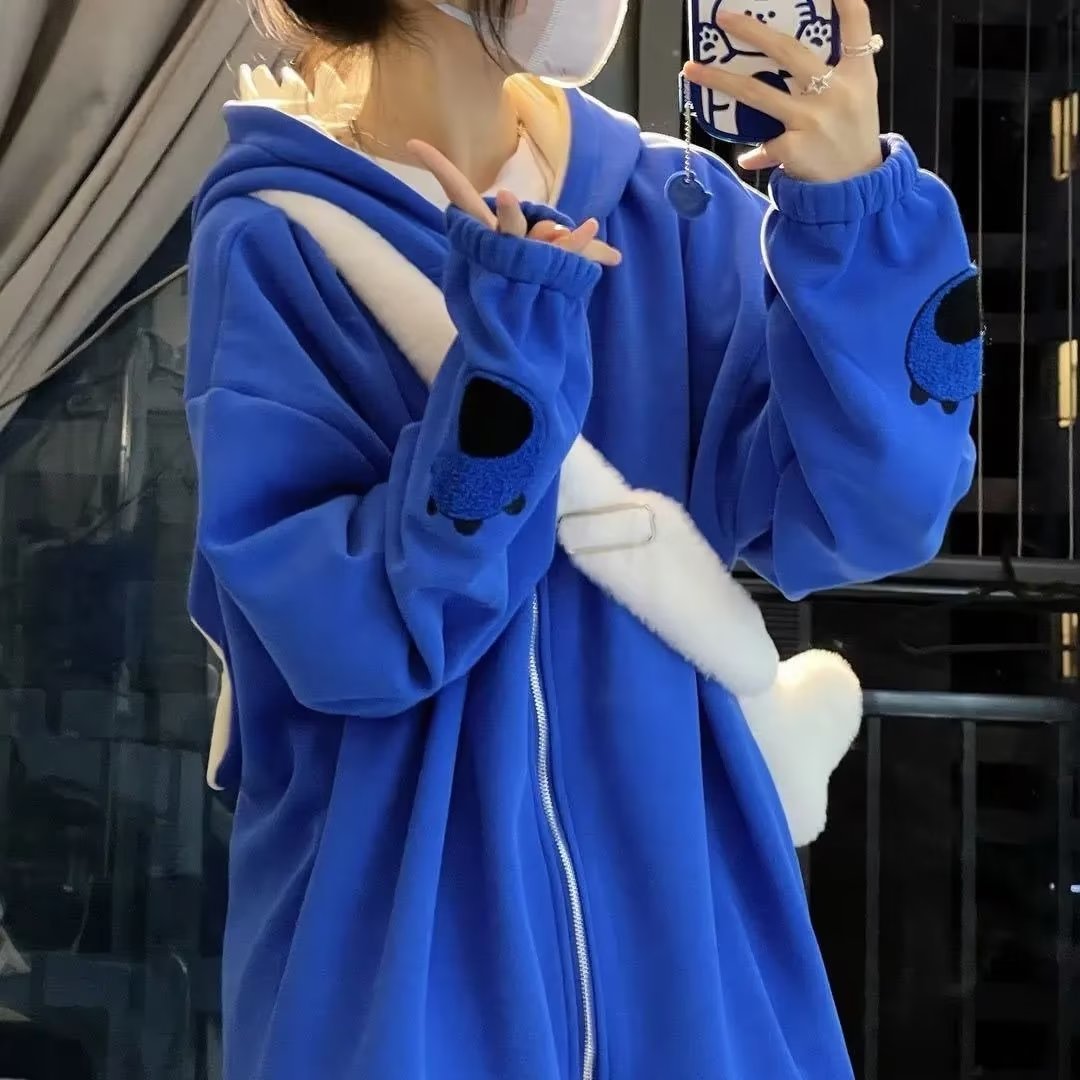 【outer】キャラクター秋冬パーカーフード付きアウターG23780