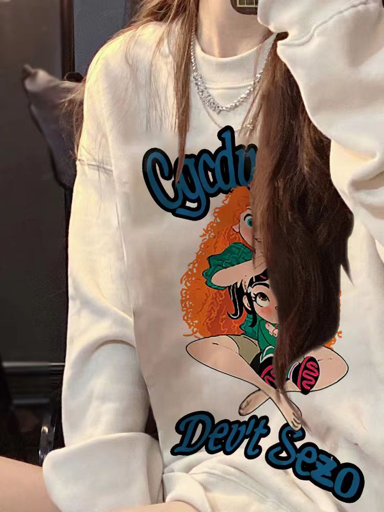 【tops】ラウンドネック春秋長袖パーカーG23786