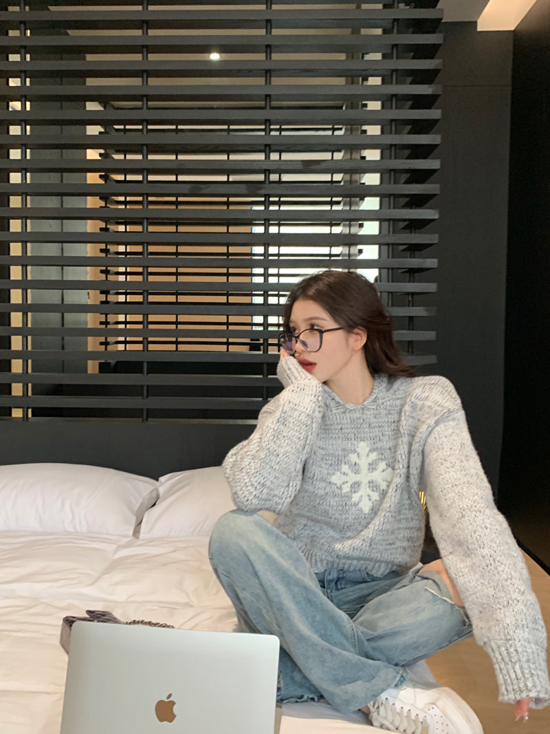 【tops】フード付き秋ニットセーターG23795