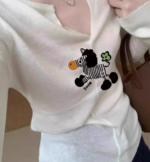 【tops】長袖ニットトップスG23801