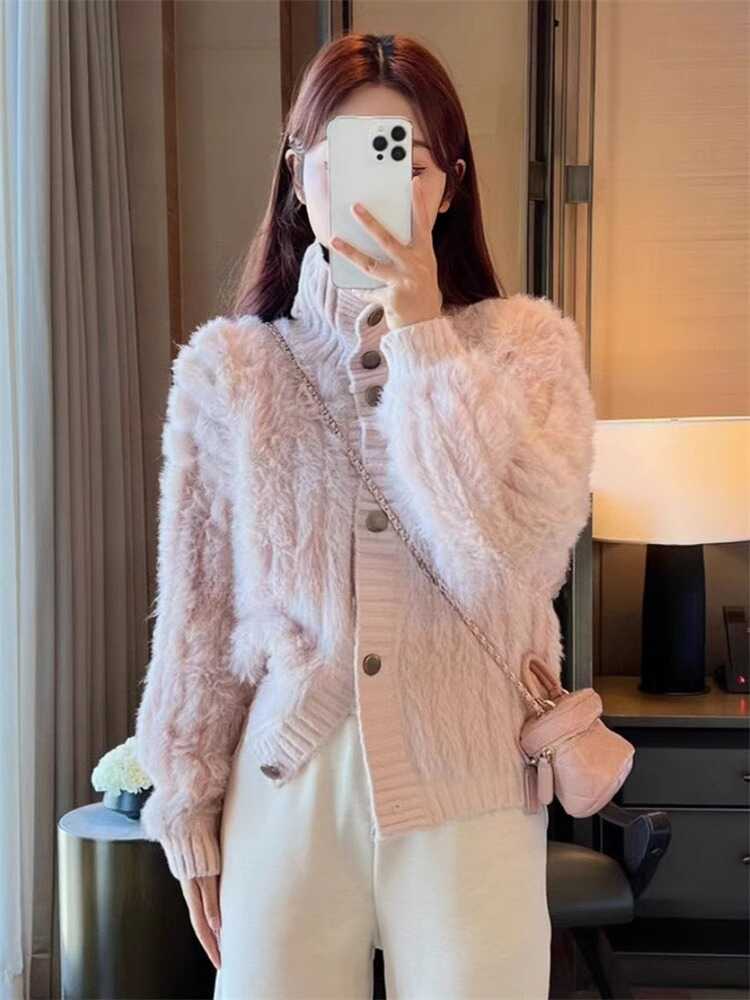 【outer】ゆったり秋冬ニットカーディガンG23806