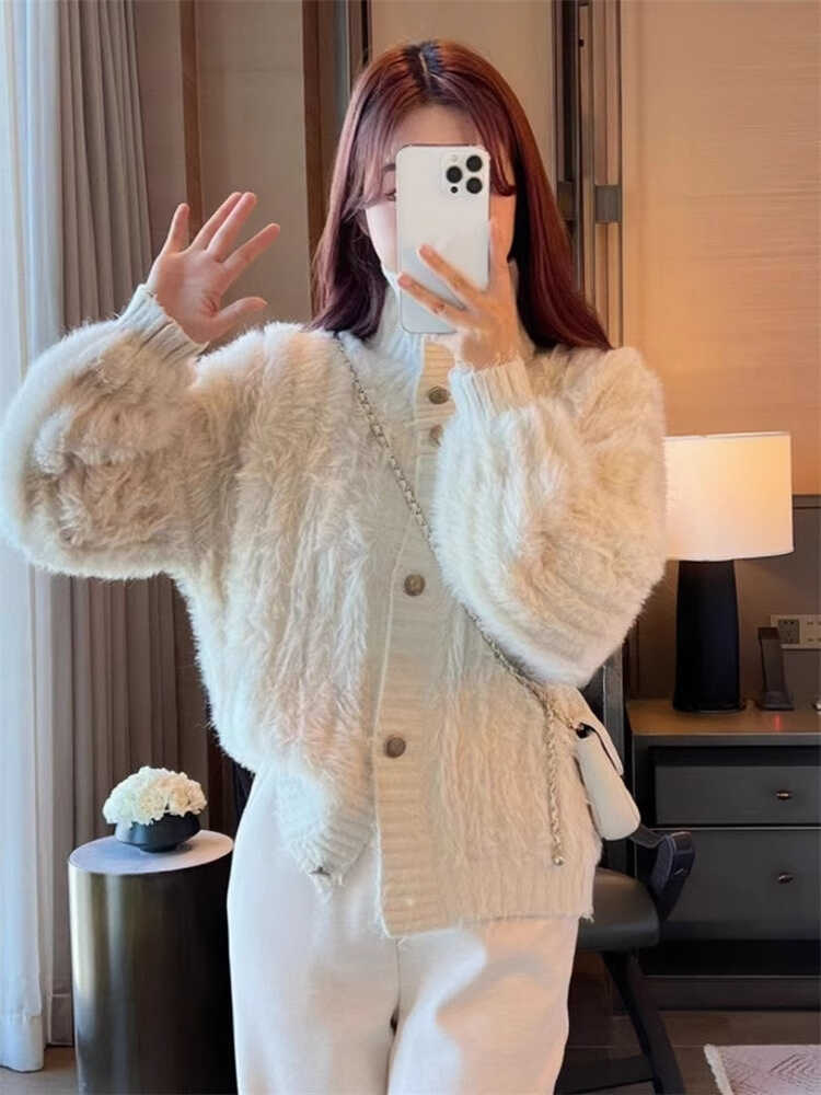 【outer】ゆったり秋冬ニットカーディガンG23806