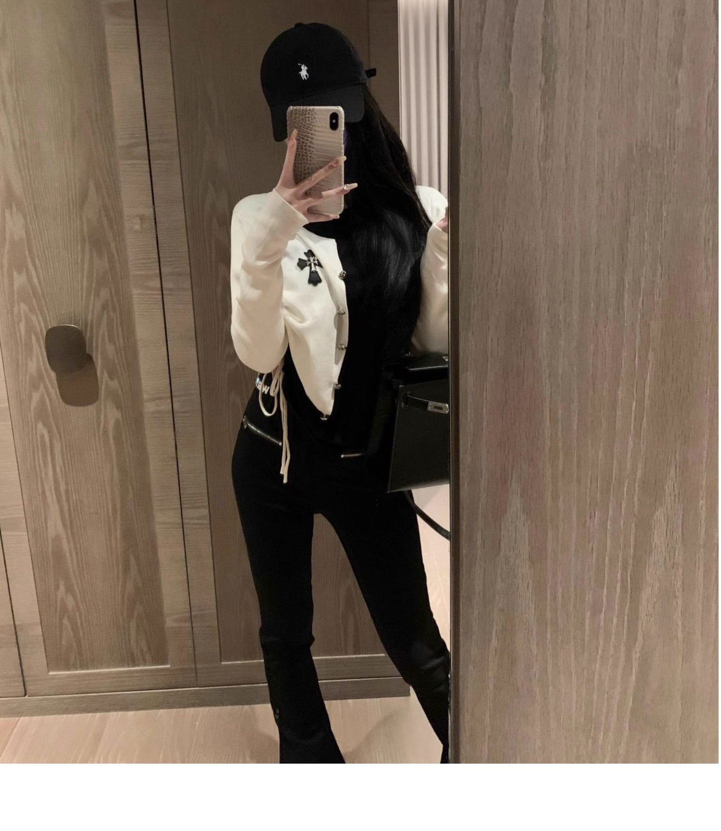 【tops】偽二つ切り替え長袖TシャツG23812