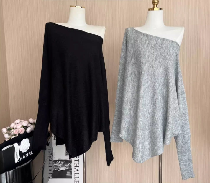 【tops】オープンショルダーニットセーターG23822