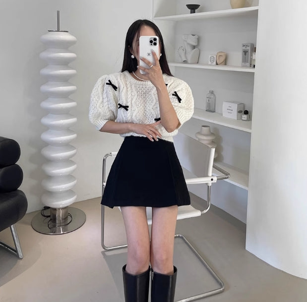 【tops】リボンニットセーターG23825